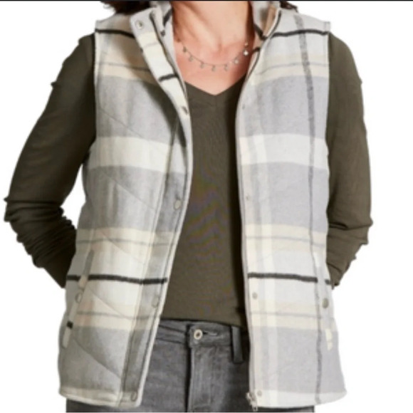 EUC Thread & Supply Gray Plaid Vest - Picture 1 of 4